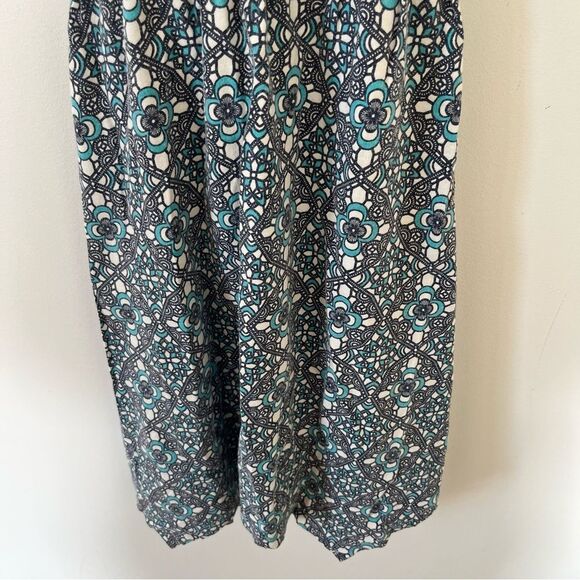 Juicy Couture Blue White Geometric Pattern Strappy Cotton Sundress - Picture 4 of 8